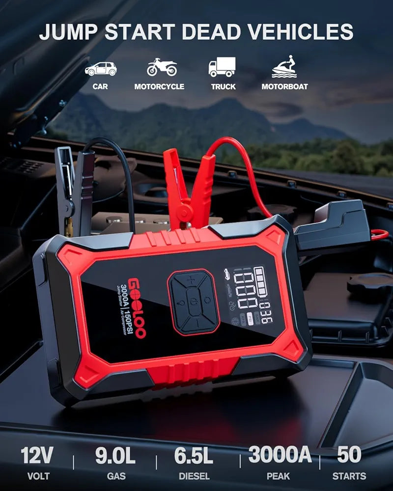 Avviatore portatile per batteria auto Gooloo A3 2025 Italia