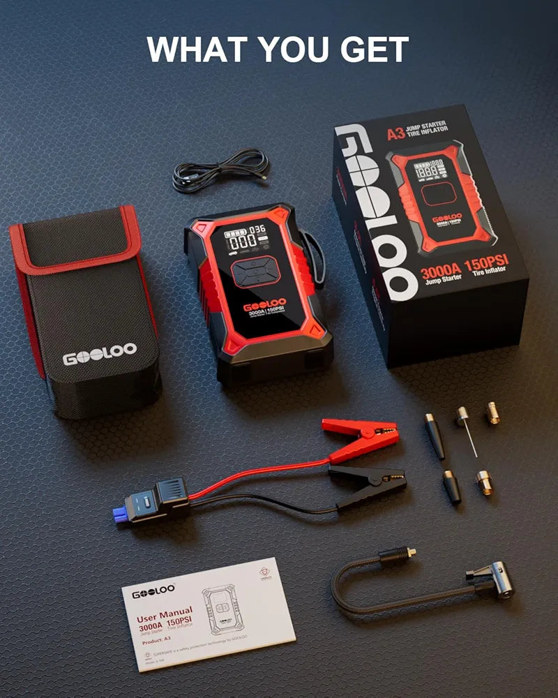 Avviatore portatile per batteria auto Gooloo A3 2025 Italia
